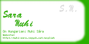 sara muhi business card